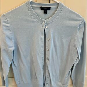 J. Crew Soft Blue Button-Up Cardigan